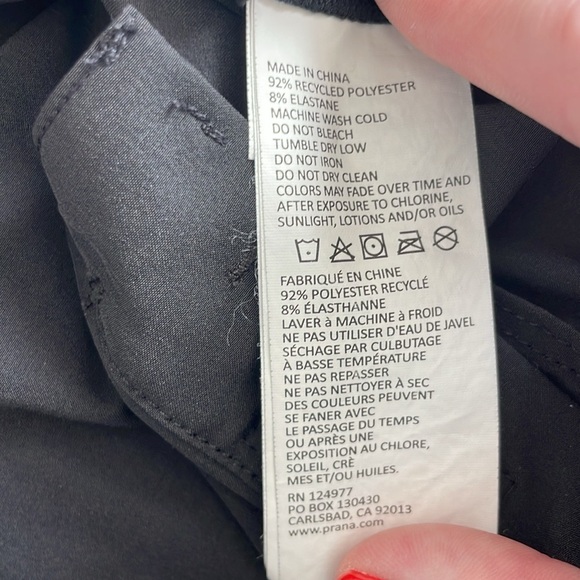 NWT PrAna Women’s Black Silvana Board Shorts w/ Drawstring - Size X-Large - Picture 5 of 8